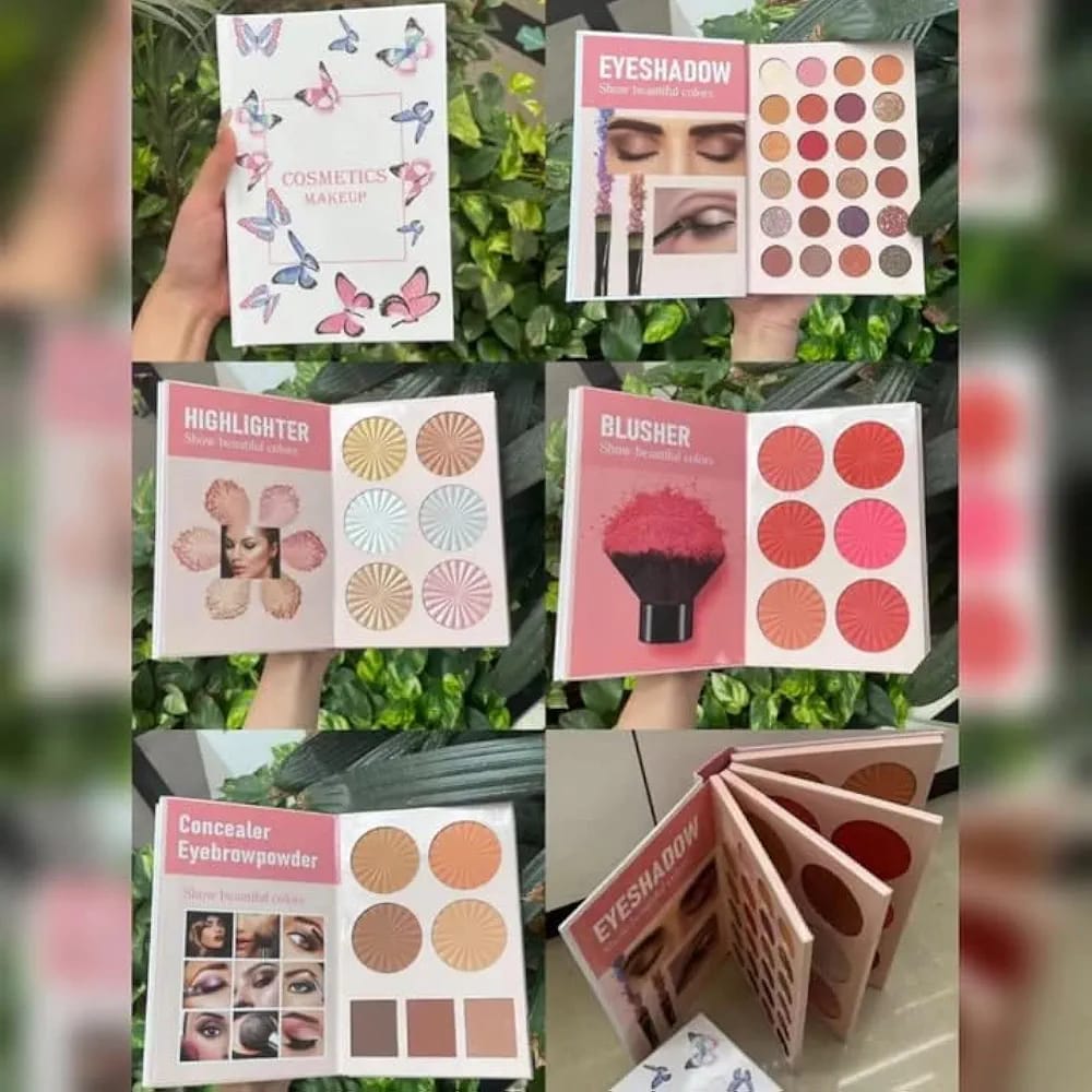 All In One Professional Makeup Palette Book – Complete 4 In 1 Beauty Kit