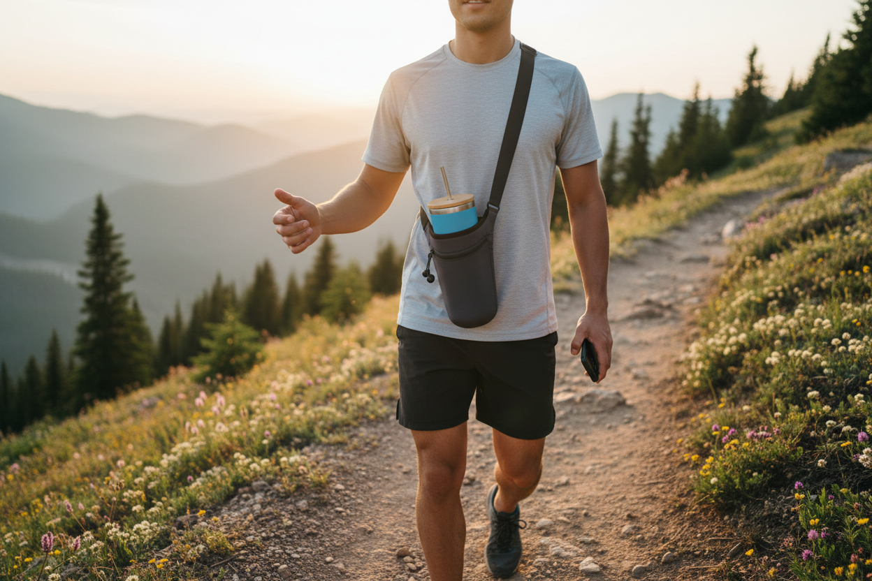 Water Bottle Carrier Bag - Lifestyle Photo