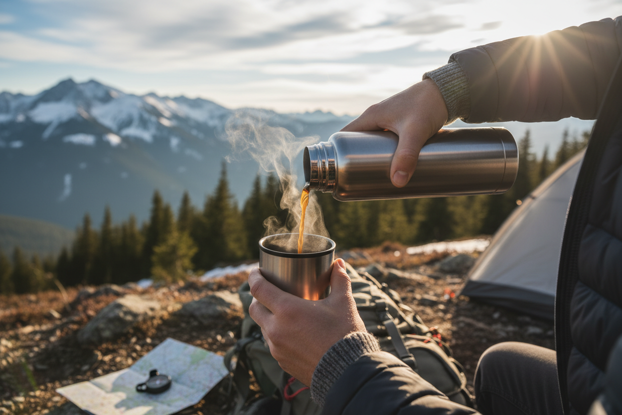 Vacuum Insulated Thermos Set - Lifestyle Photo